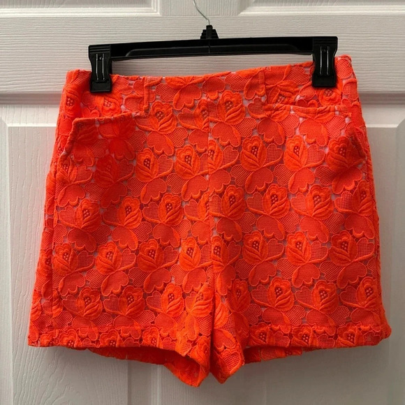 ! A.L.C. sandro shorts in neon orange lace 4 - Picture 1 of 4